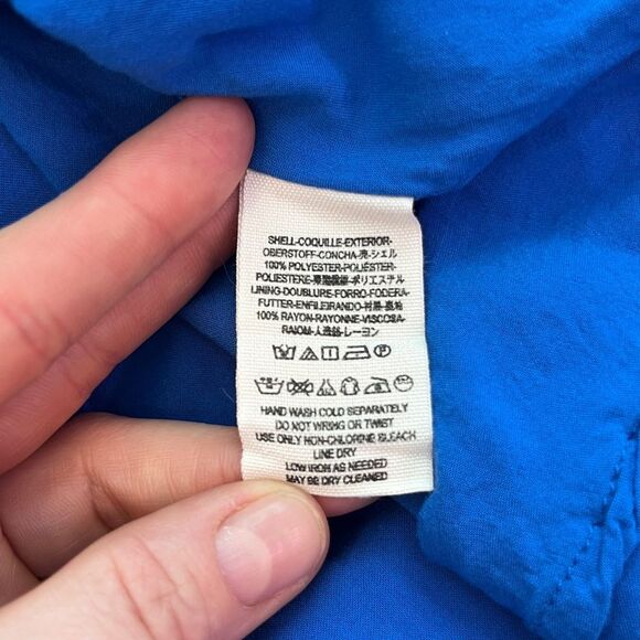 Free People Lilou Printed Mini Dress Fairy Boho Bell Sleeve Cobalt Blue Small - Picture 11 of 12